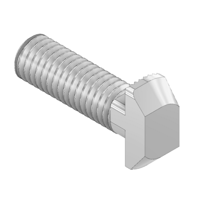 M8X25HHS-0 MODULAR SOLUTIONS ZINC PLATED FASTENER M8 X 25 HAMMER HEAD SCREW